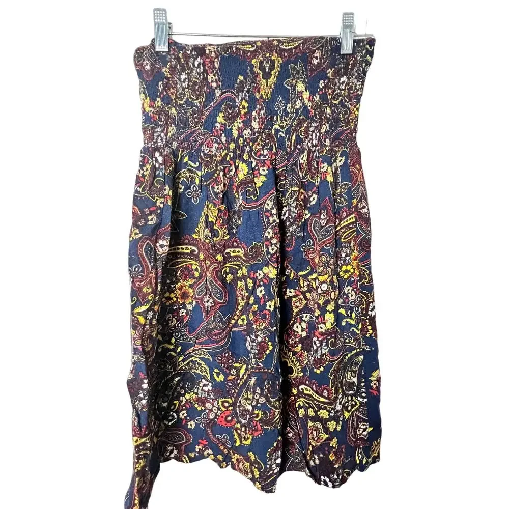 Justify Women's Strapless Floral Print Beach Cover Up Style Dress Sz M - Picture 10 of 11